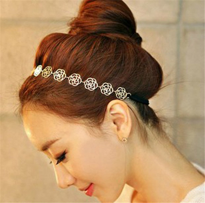 Accessories Metallic Sweet Rose Flower