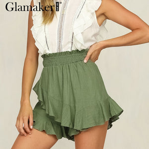 Glamaker Ruffles sexy high waist shorts