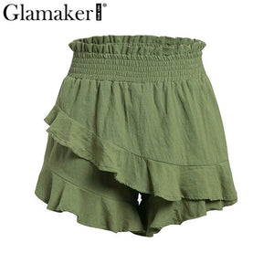 Glamaker Ruffles sexy high waist shorts