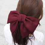 Two Layers Satin Hairpin Bow Tie