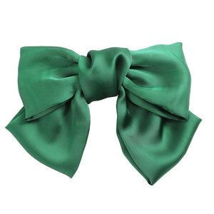 Two Layers Satin Hairpin Bow Tie