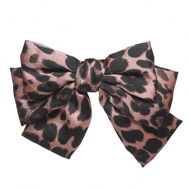 Two Layers Satin Hairpin Bow Tie