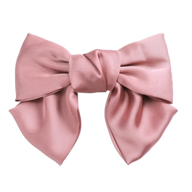 Two Layers Satin Hairpin Bow Tie