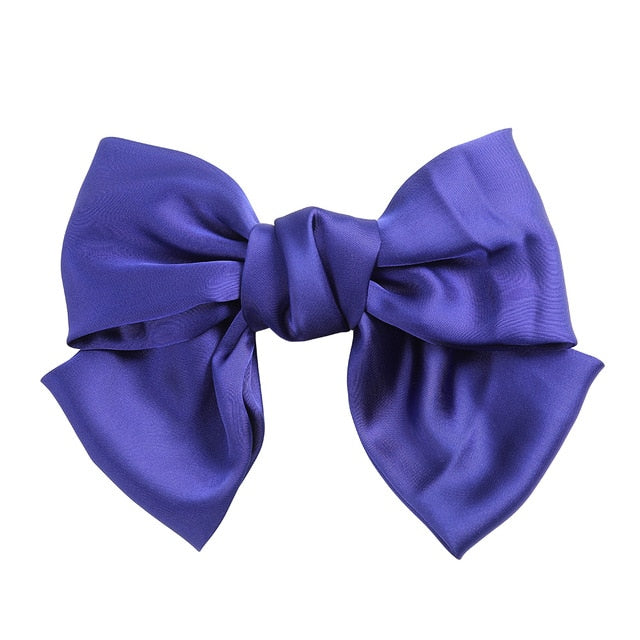 Two Layers Satin Hairpin Bow Tie