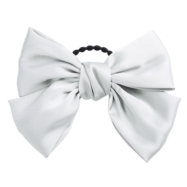 Two Layers Satin Hairpin Bow Tie