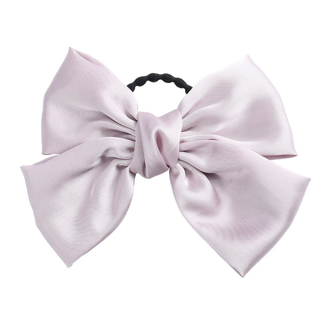 Two Layers Satin Hairpin Bow Tie