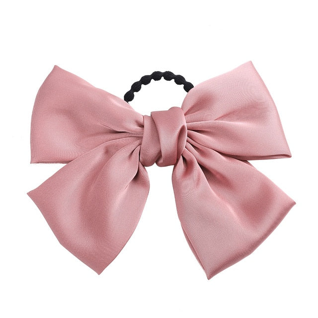 Two Layers Satin Hairpin Bow Tie