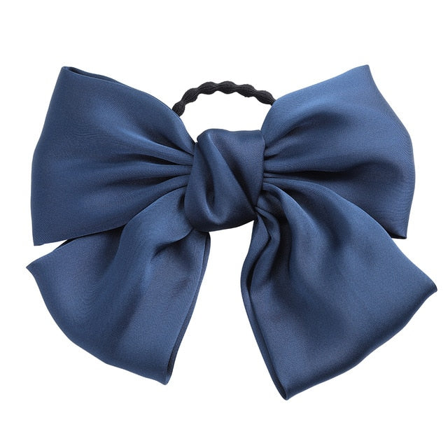 Two Layers Satin Hairpin Bow Tie