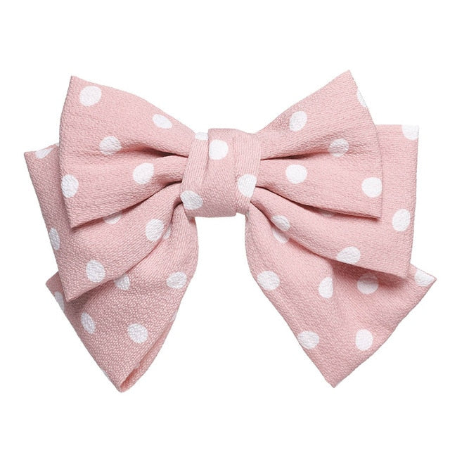 Two Layers Satin Hairpin Bow Tie