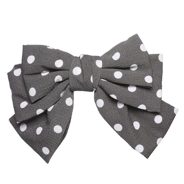 Two Layers Satin Hairpin Bow Tie