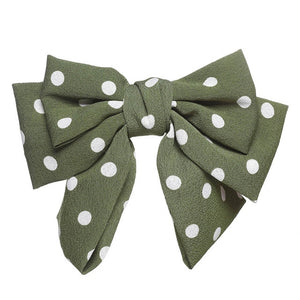 Two Layers Satin Hairpin Bow Tie