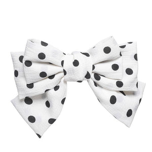 Two Layers Satin Hairpin Bow Tie