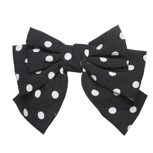 Two Layers Satin Hairpin Bow Tie