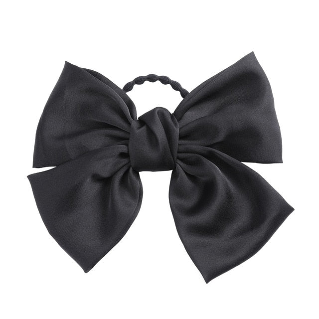 Two Layers Satin Hairpin Bow Tie