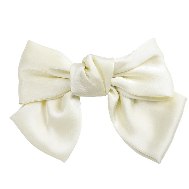 Two Layers Satin Hairpin Bow Tie