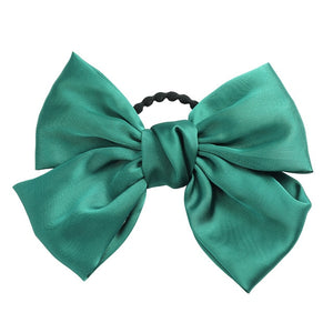 Two Layers Satin Hairpin Bow Tie