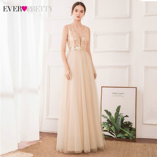 Sexy Rose Gold Evening Dresses