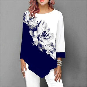 Floral Printing Blouse Sleeve Casual