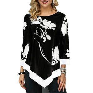 Floral Printing Blouse Sleeve Casual