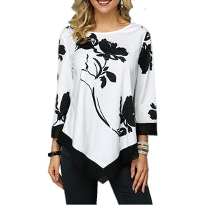 Floral Printing Blouse Sleeve Casual