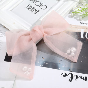 Two Layers Satin Hairpin Bow Tie