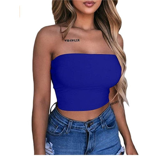 Sexy Casual Sleeveless Crop Top Vest