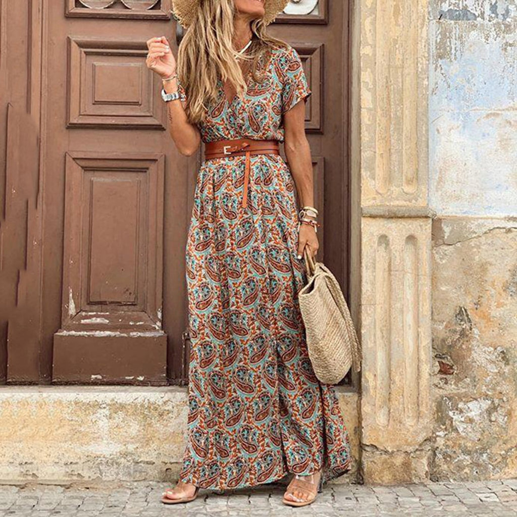 Beach Maxi Dress Floral Print