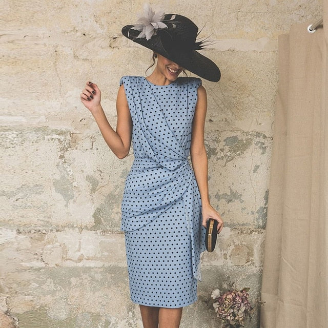 Sleeveless Dot Dress