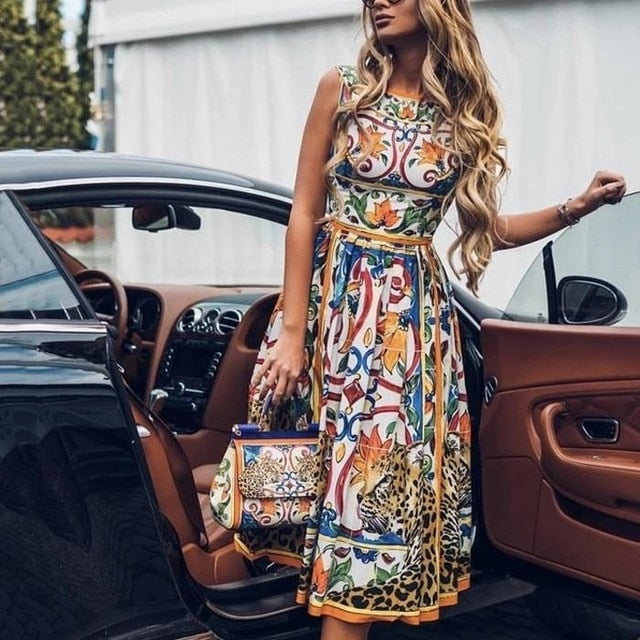 Beach Maxi Dress Floral Print