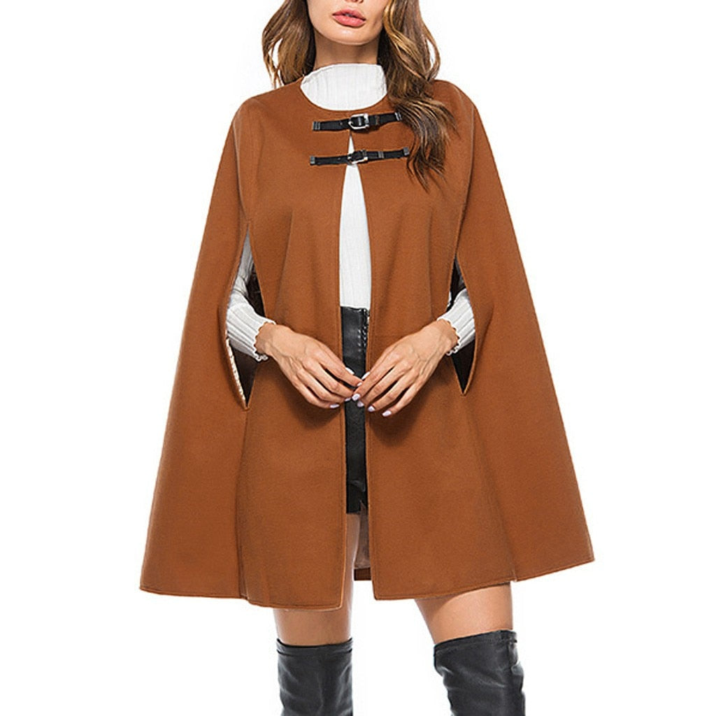 Warm cloak sleeve batwing jacket