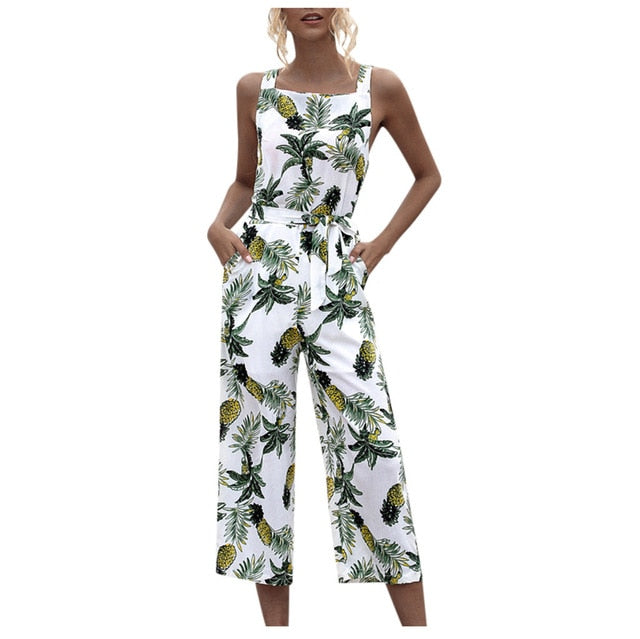 Wide Leg Sunflower Jumpsuit