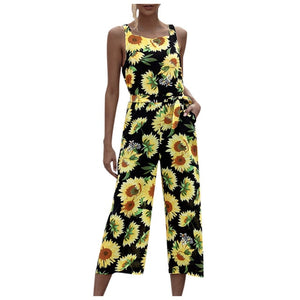 Wide Leg Sunflower Jumpsuit