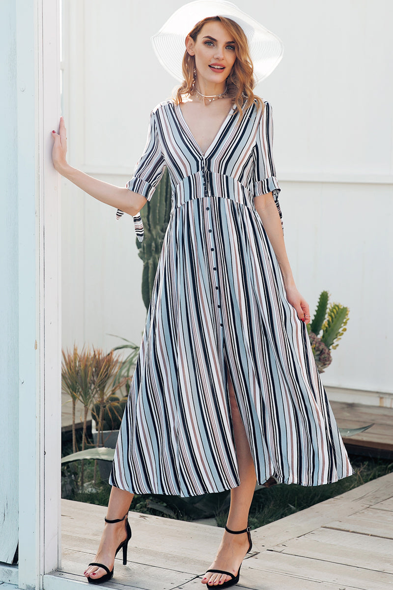 Stripe Long Dress