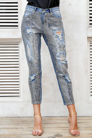 Sequin Blue Jeans